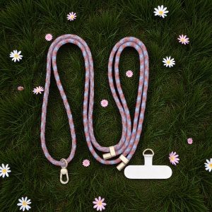 Cordon de téléphone – Bleu Rose