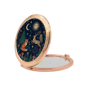 Miroir de Poche Rond – Rose