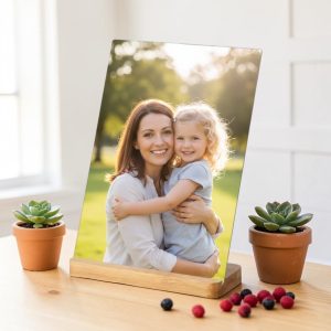 Cadre Photo + Base en bois